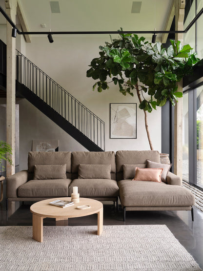 Oslo Fabric Chaise Lounge Sofa