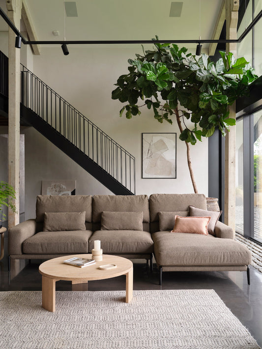 Oslo Fabric Chaise Lounge Sofa