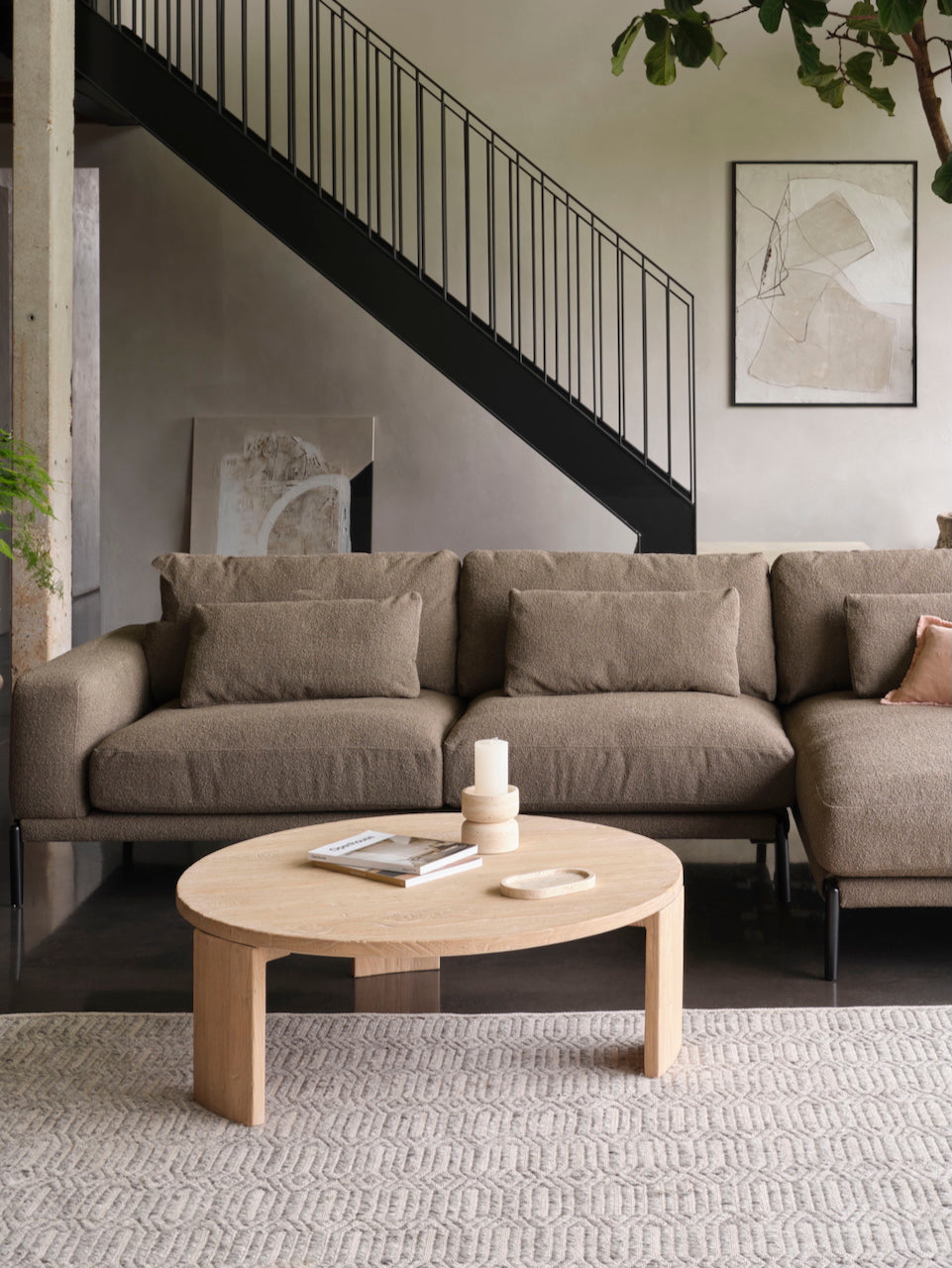 Oslo Fabric Chaise Lounge Sofa