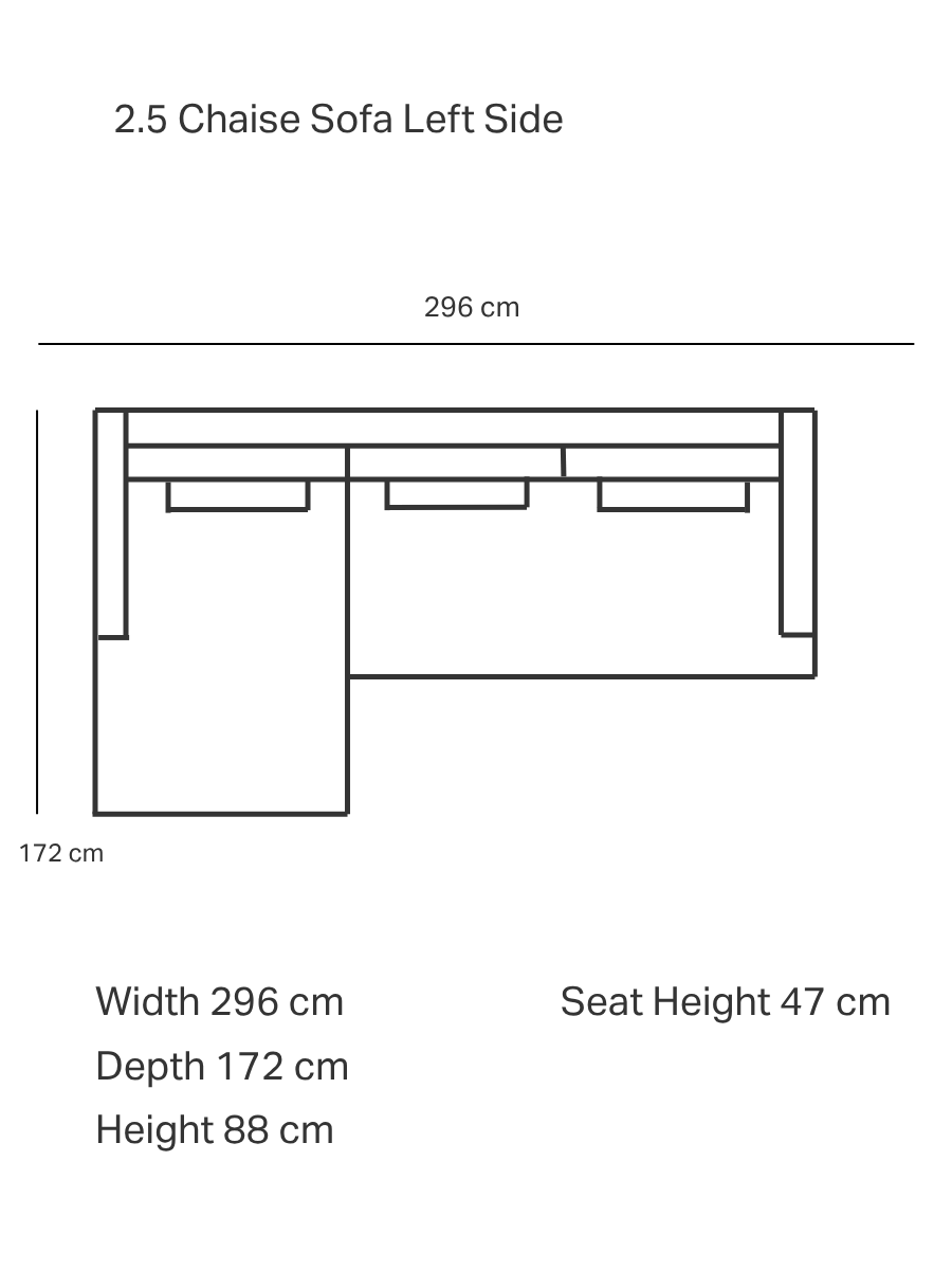 Oslo Fabric Chaise Lounge Sofa