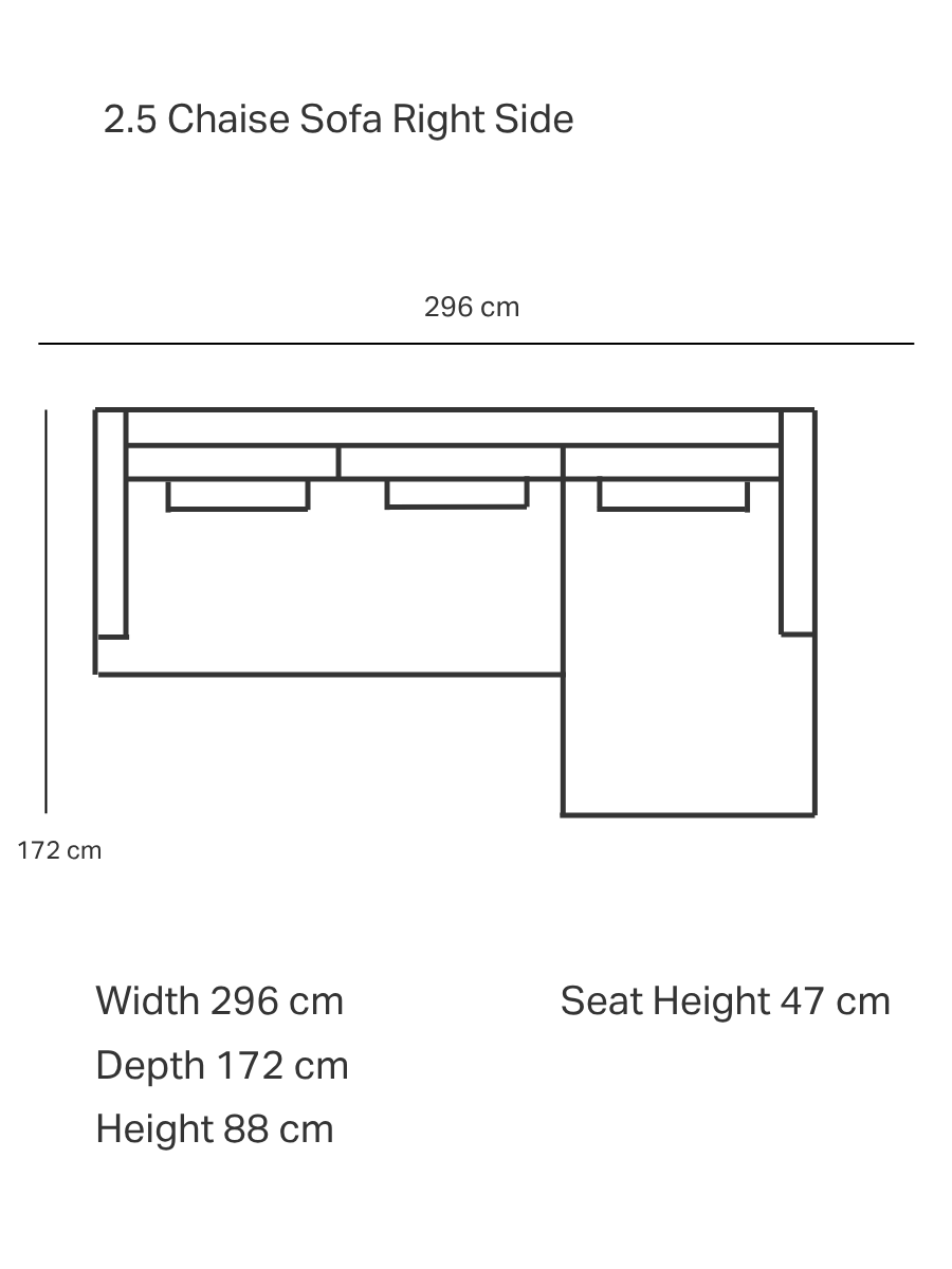 Oslo Fabric Chaise Lounge Sofa