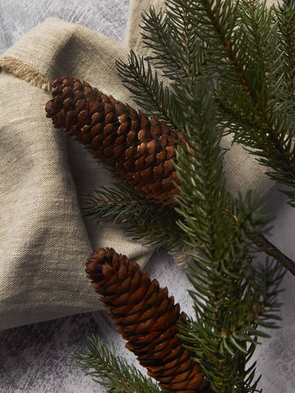 Set of 3 Faux Fir Branch with Cones
