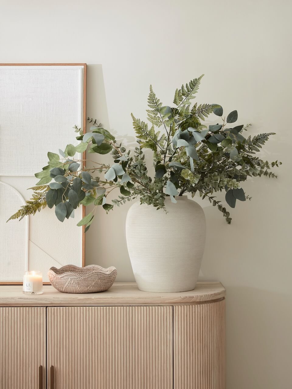 Faux Green Foliage Bouquet