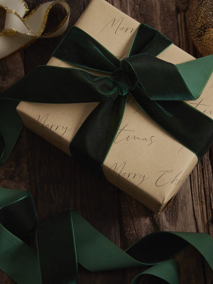 10m Forest Green Velvet Ribbon