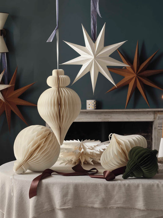 Extra Large White Onion Paper Decoration