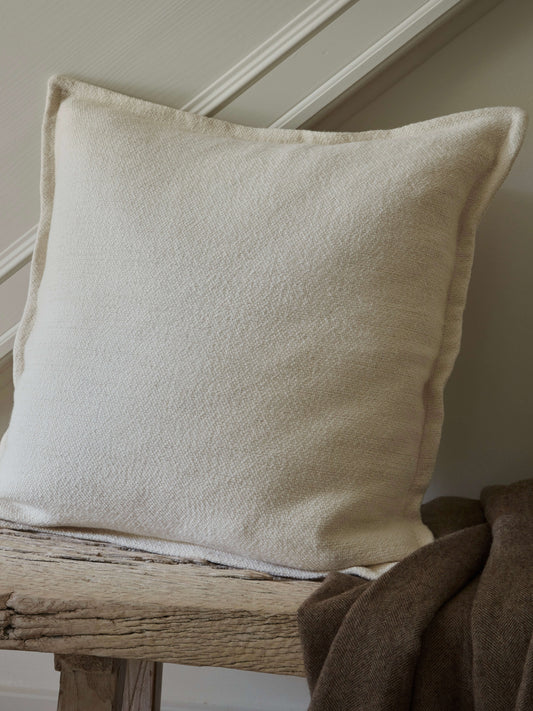Cream Heavy Linen Cushion Cover