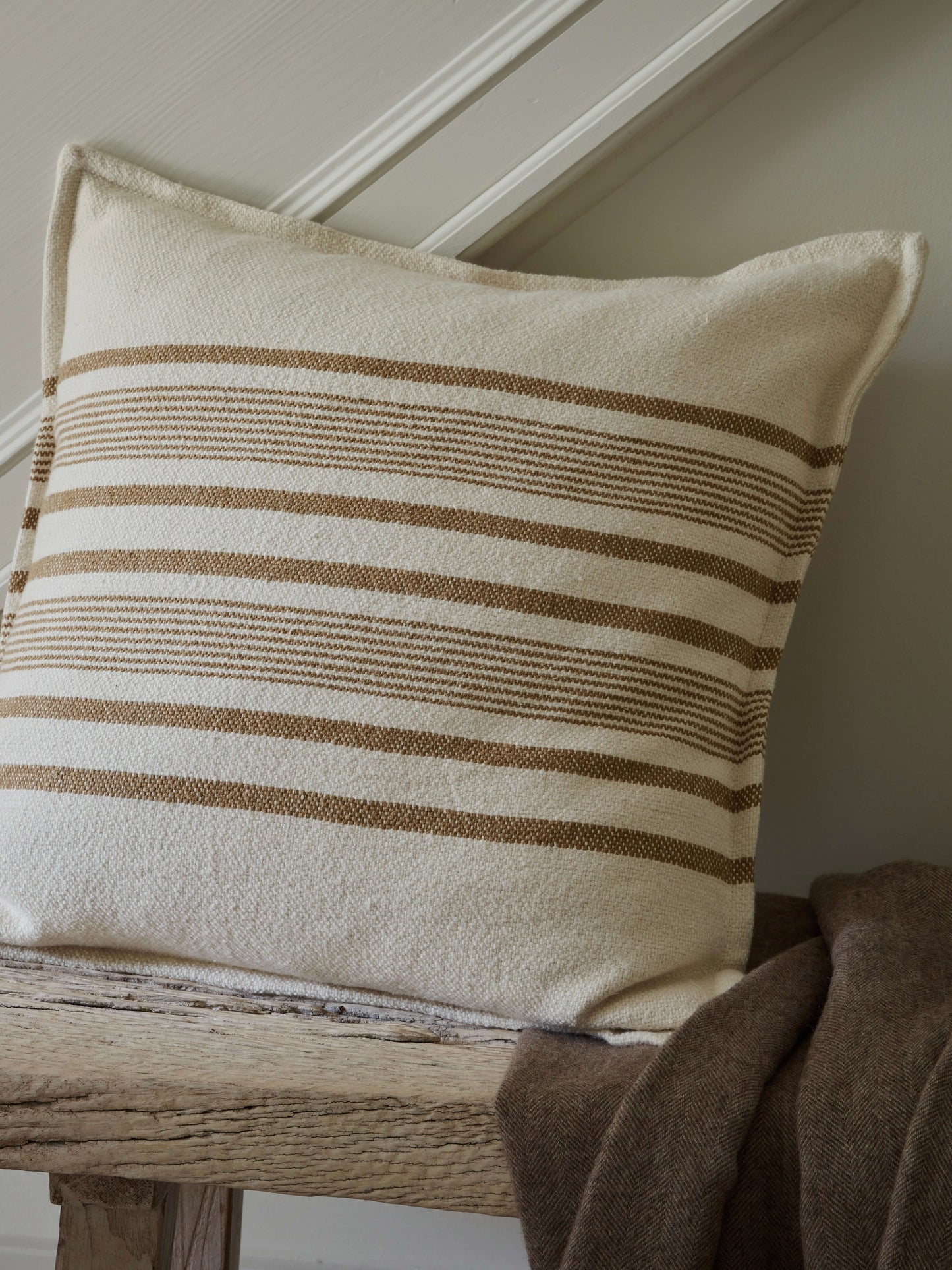 Cream & Camel Cushion Cover