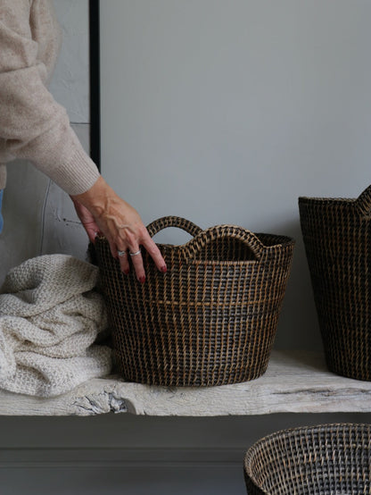 Nairn Brown Rattan Bucket Basket
