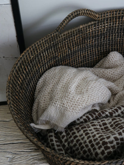 Nairn Brown Rattan Bucket Basket