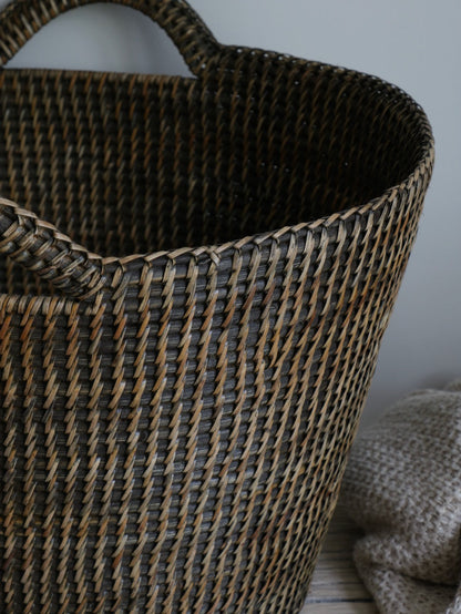 Nairn Brown Rattan Bucket Basket