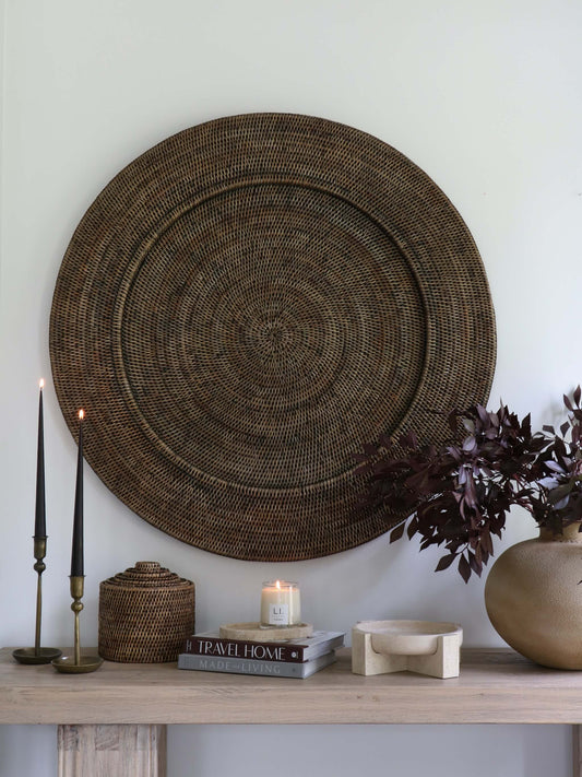 Ratho Rattan Wall Hanging Antique Brown