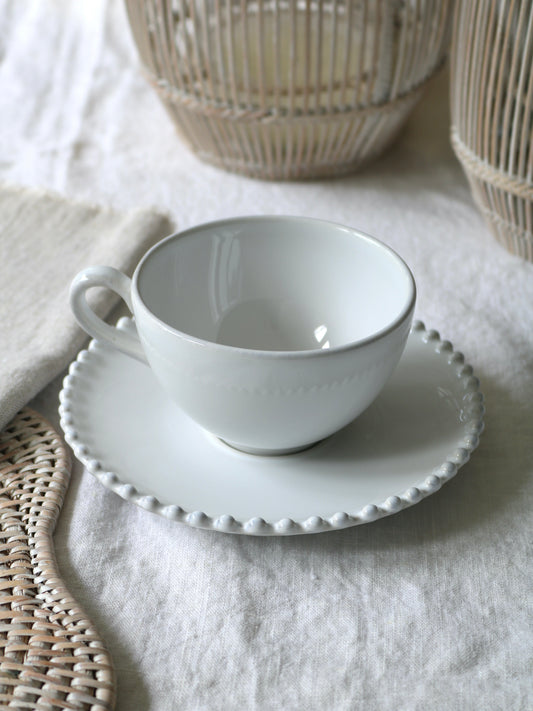 Pearl Tea Cup and Saucer