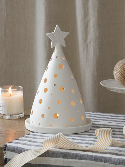 White Ceramic Candlelight Tree