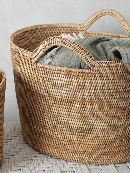 Nairn Natural Rattan Bucket Basket