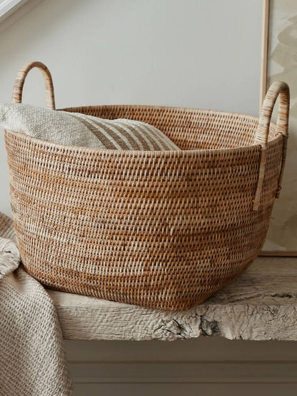 Tain Rattan Storage Baskets Natural
