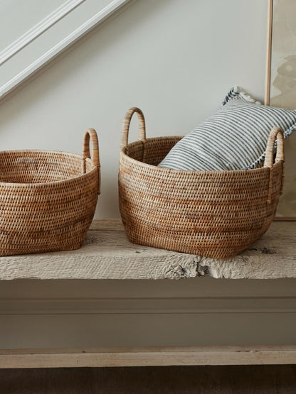 Tain Rattan Storage Baskets Natural
