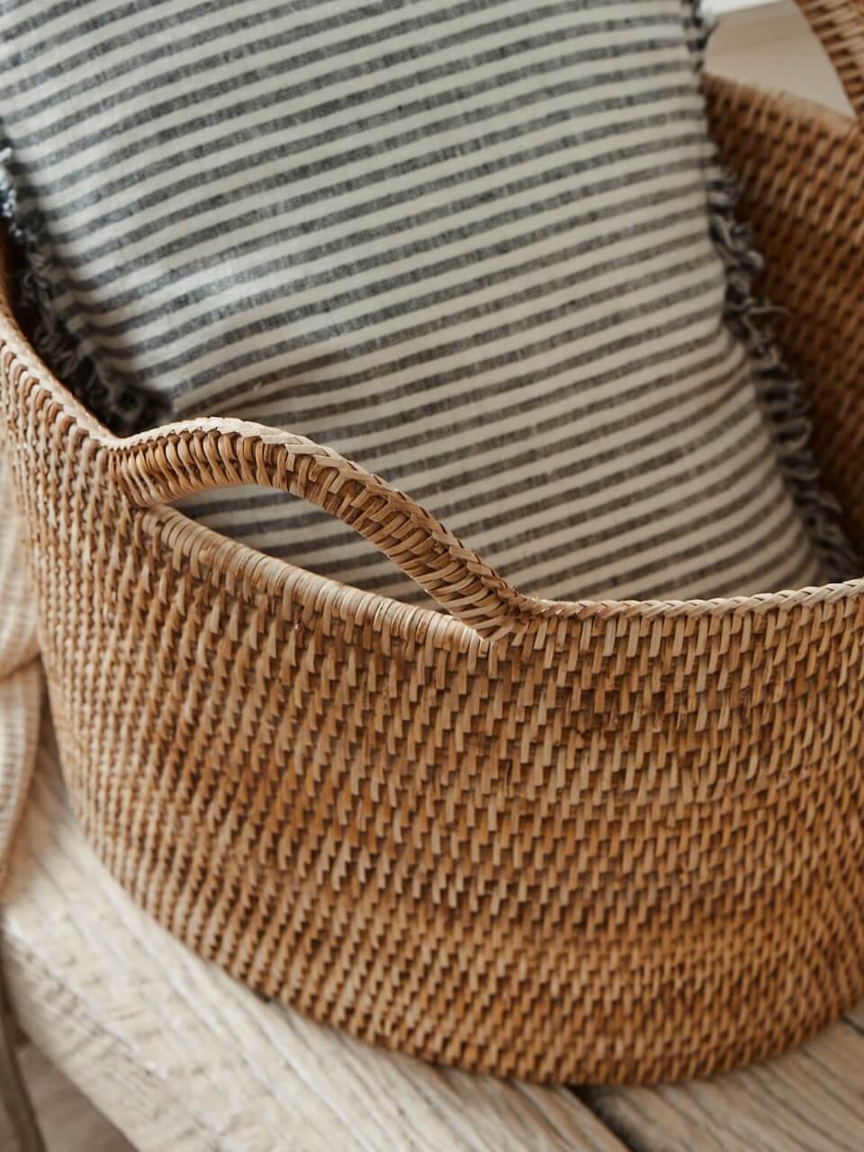 Nairn Natural Rattan Bucket Basket