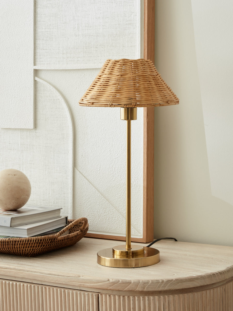 Rattan Table Lamp - Seconds