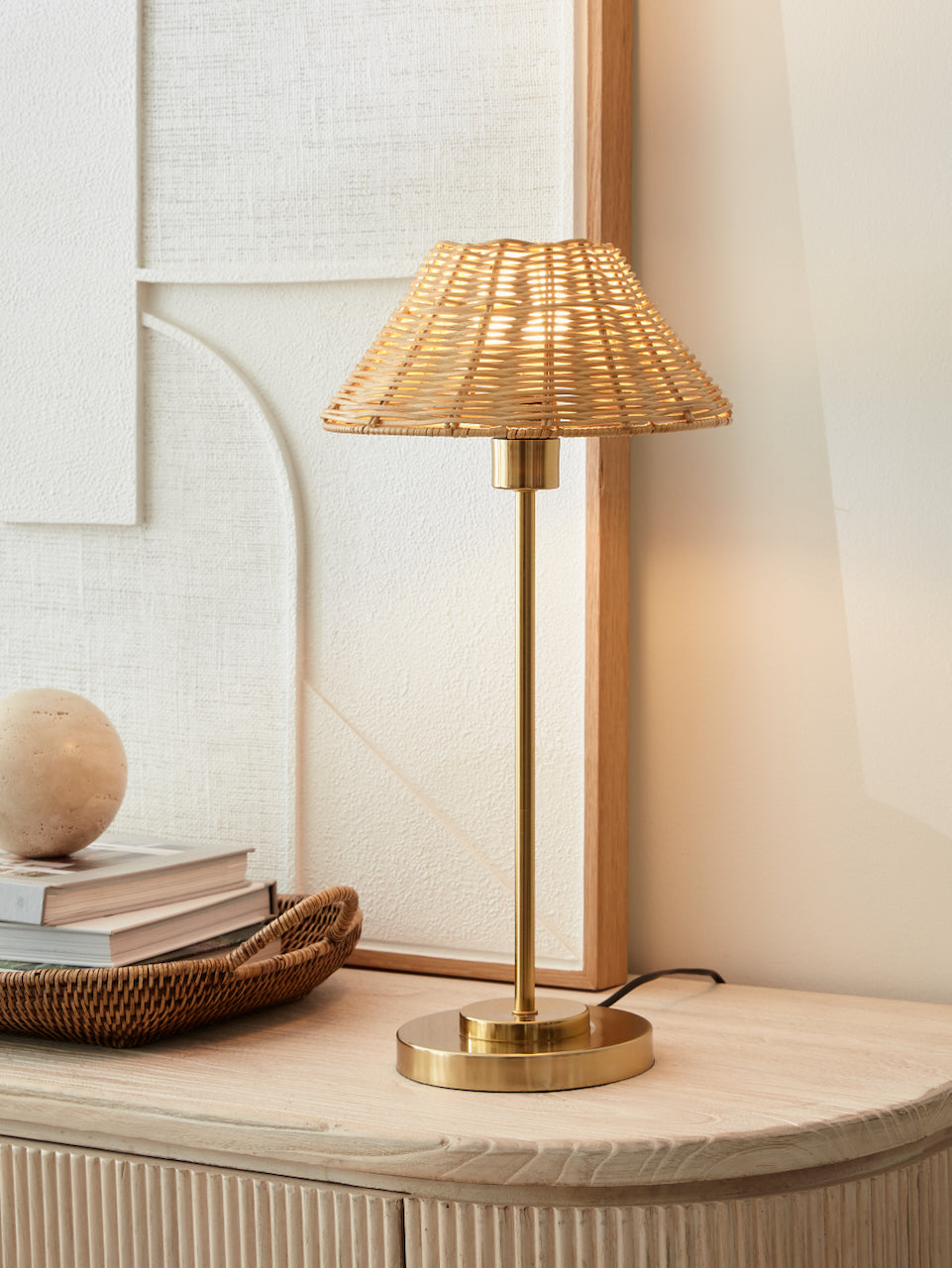 Rattan Table Lamp - Seconds