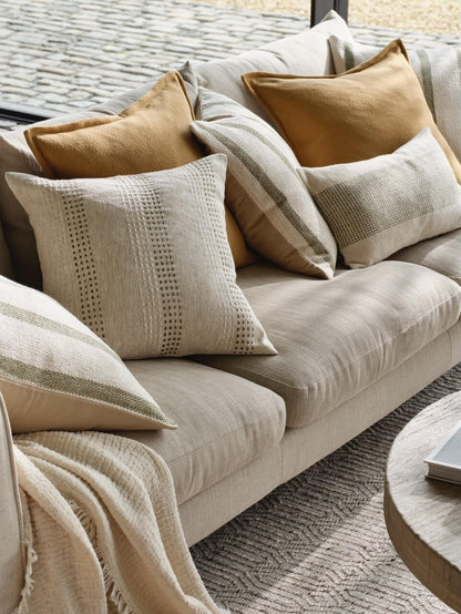 Camel Heavy Linen Cushion Cover