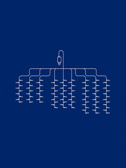 2m LED Tree Cascade Compact Lights Outdoor