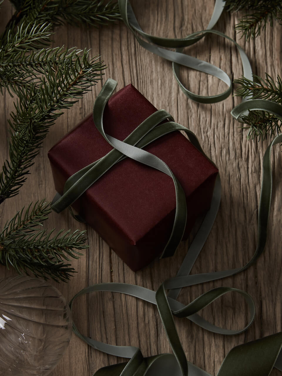 10m Sage Green Velvet Ribbon