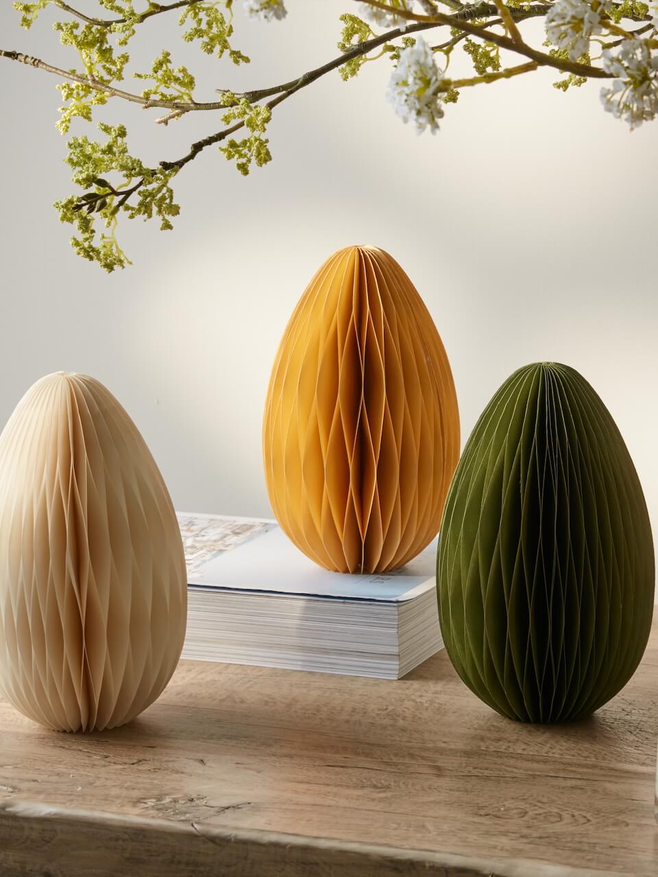 Set of 3 Large Paper Egg Decorations