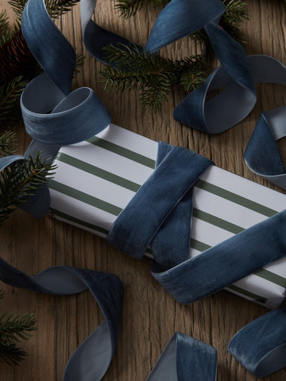 5m Blue Velvet Ribbon