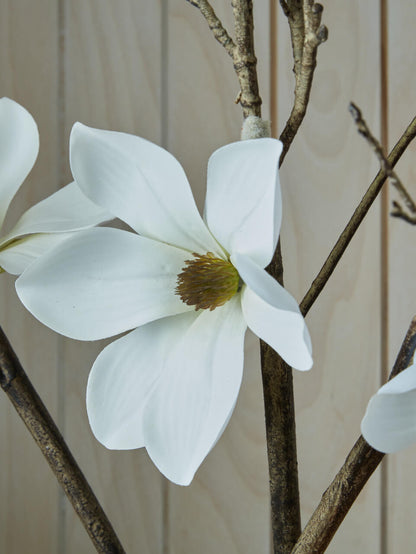 Faux White Magnolia Branch