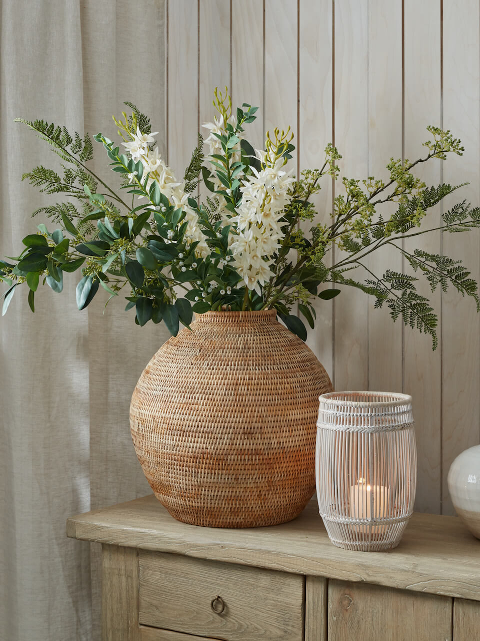 Faux White Singapore Orchid Bouquet