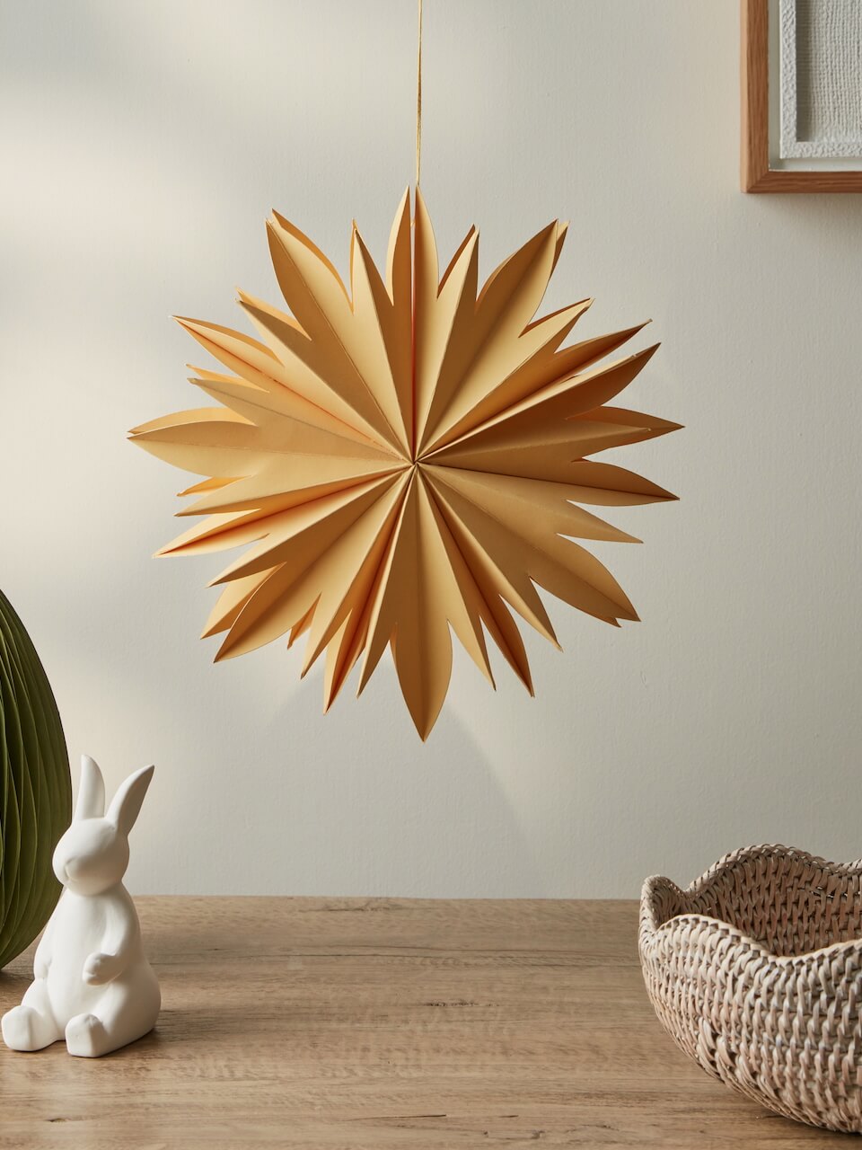 Yellow Paper Hanging Easter Decoration